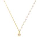 Colar Chocker duo pérolado com corrente elinho Ouro Zimond Colar Chocker duo pérolado com corrente elinho Ouro Zimond