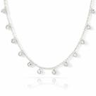 Colar Chocker Elo Portugues Pedra Zirconia Prata 925