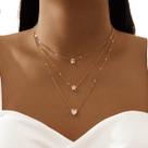 Colar Chocker em Camadas Feminino Zircônia Minimalista