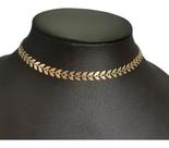 Colar Chocker Escama Peixe Dourado Folheado A Ouro Garantia Colar Chocker Escama Peixe Dourado Folheado A Ouro Garantia