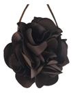 Colar Chocker Gargantilha Rosa Flor Em Tecido Tendencia Moda