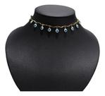 Colar Chocker Olho Grego Folheado A Ouro 18k Semi Joia