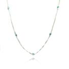 Colar Chocker Pedra Zirconia Azul Claro Prata Legitima 925