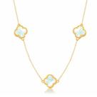 Colar chocker trevo virginia banhado a ouro 18k