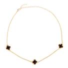 Colar chocker trevo virginia banhado a ouro 18k