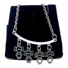 Colar CHOKER AÇO INOX Mãe 4 Filhas Meninas VAZADO FEMININO
