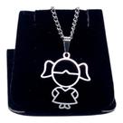 Colar CHOKER AÇO INOX Mãe Filha Menina Canga Feminino PRATA