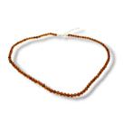 Colar Choker Ambar Bolinha 4mm Natural Prata 925 com Extensor Pedra Laranja Chocker Colar Choker Ambar Bolinha 4mm Natural Prata 925 com Extensor Pedra Laranja Chocker