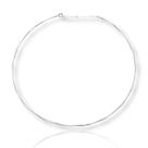 Colar Choker Aro Rigido Regulagem Torcido Trabalhado Prata