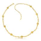Colar Choker Bolinhas Foscas Banhada a Ouro 18k