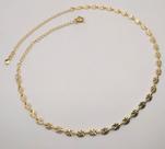 Colar Choker Chapada com Detalhes Redonda Banhada em Ouro 18K