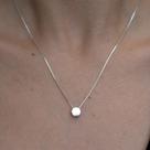 Colar Choker Círculo liso Folheado Prata 925 P