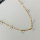 Colar Choker com Pedras Penduradas