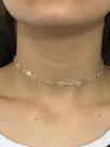 Colar Choker Coração Prata Legitima 925