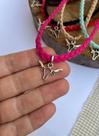 Colar choker country adulto ou infantil couro trançado pingente boi