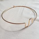 Colar Choker de Aro com Detalhe em Metal Colar Choker de Aro com Detalhe em Metal