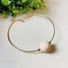 Colar Choker de Aro com Esfera Colorida