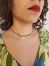 Colar choker de mine missangas coloridas
