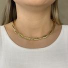 Colar Choker Dois Fio Grosso Torcido Banhado em Ouro 18k Colar Choker Dois Fio Grosso Torcido Banhado em Ouro 18k