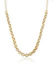 Colar Choker Elo Português 6MM Semijoia Ouro 18k