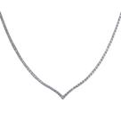 Colar Choker Em Forma De V Com Cristais Brilhantes, Corrente De Tênis De Cristal, Joia De Moda Para