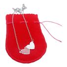 Colar CHOKER FEMININO AÇO INOX 2 CORAÇÃES PRATA GARGANTILHA