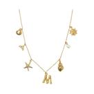 Colar Choker Feminino Boho Estrela-do-mar Surfista Praia A-Z Joia Da Moda Acessórios De Verão