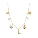Colar Choker Feminino Boho Estrela-do-mar Surfista Praia A-Z Joia Da Moda Acessórios De Verão