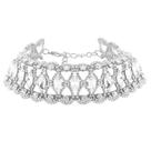 Colar Choker Feminino Com Cristais Grandes E Strass, Corrente Oca Curta, Joia De Moda