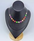 Colar Choker Feminino Flores Margarida flor Florzinha coloridas Brancas folheado Prata Gargantilha Moda Blogueira