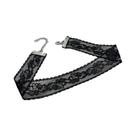 Colar Choker Feminino Preto E Branco Com Renda E Flor Rosa, Acessório De Joalheria De Luxo Leve Para