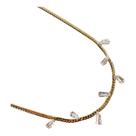 Colar Choker fitinha 7 zirconias