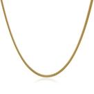 Colar Choker Flexivel Rabo de Rato Semi Joias Banhado Ouro