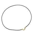Colar Choker Gargantilha Couro Grego 50cm Banho De Ouro 4803