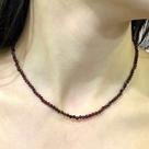 Colar Choker Granada Natural 3mm Prata 925 Pedra Vermelha Chocker com Extensor Colar Choker Granada Natural 3mm Prata 925 Pedra Vermelha Chocker com Extensor