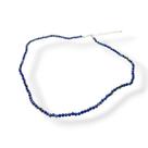 Colar Choker Lápis Lazuli Facetada 3mm Natural Prata 925 Colar Choker Lápis Lazuli Facetada 3mm Natural Prata 925