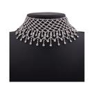 Colar Choker Multicamadas Com Franjas De Strass Para Mulheres, Joias De Moda Para Festas E
