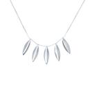 Colar Choker Navetes Lisas Banhado a Prata 925 Colar Choker Navetes Lisas Banhado a Prata 925