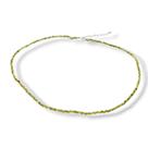 Colar Choker Peridoto Natural Facetado Mini 2mm Prata 925 com Extensor Chocker Pedra Verde
