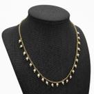 Colar Choker Pérola Natural 4mm 40cm Banho De Ouro 4847 Colar Choker Pérola Natural 4mm 40cm Banho De Ouro 4847