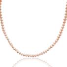 Colar Choker Pérolas Rosa Água Doce Natural Fecho em Prata 925 - 06670