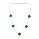 Colar Choker Pingente Trevo Grande Prata Original 925 Unisse Colar Choker Pingente Trevo Grande Prata Original 925 Unisse