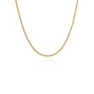Colar Choker Rabo de Rato Fina Folheado em Ouro 18K