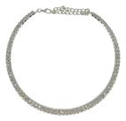 Colar Choker Riviera Duplo Prata