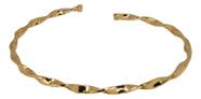 Colar Choker Torcido Banhado Ouro Feminino Elegante Colar Choker Torcido Banhado Ouro Feminino Elegante