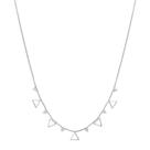 Colar Choker Triângulos Folheado Prata 925