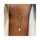 Colar Choker Turco De Dupla Camada Com Pingente De Olhos Azuis Para Mulheres E Homens, Joia