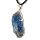 Colar Cianita Azul Natural Garra Dourado 40 a 45mm