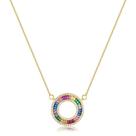 Colar circulo arco iris