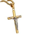 Colar ClosJery Crucifix Cross em aço inoxidável banhado a ouro 18k